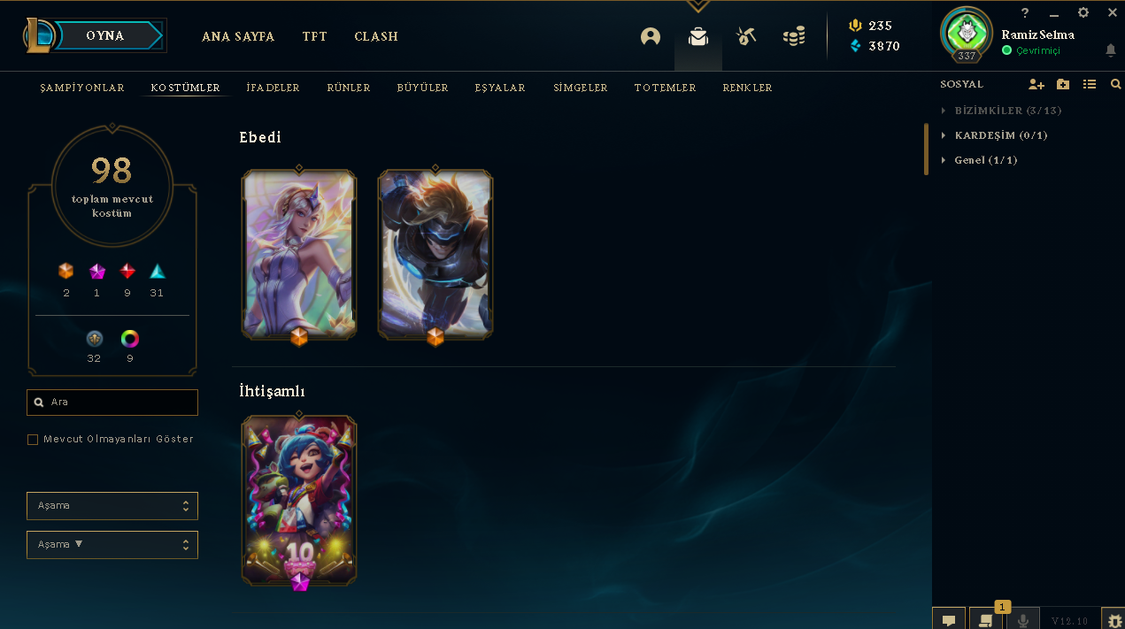  LOL HESABI BU FİYATA YOK