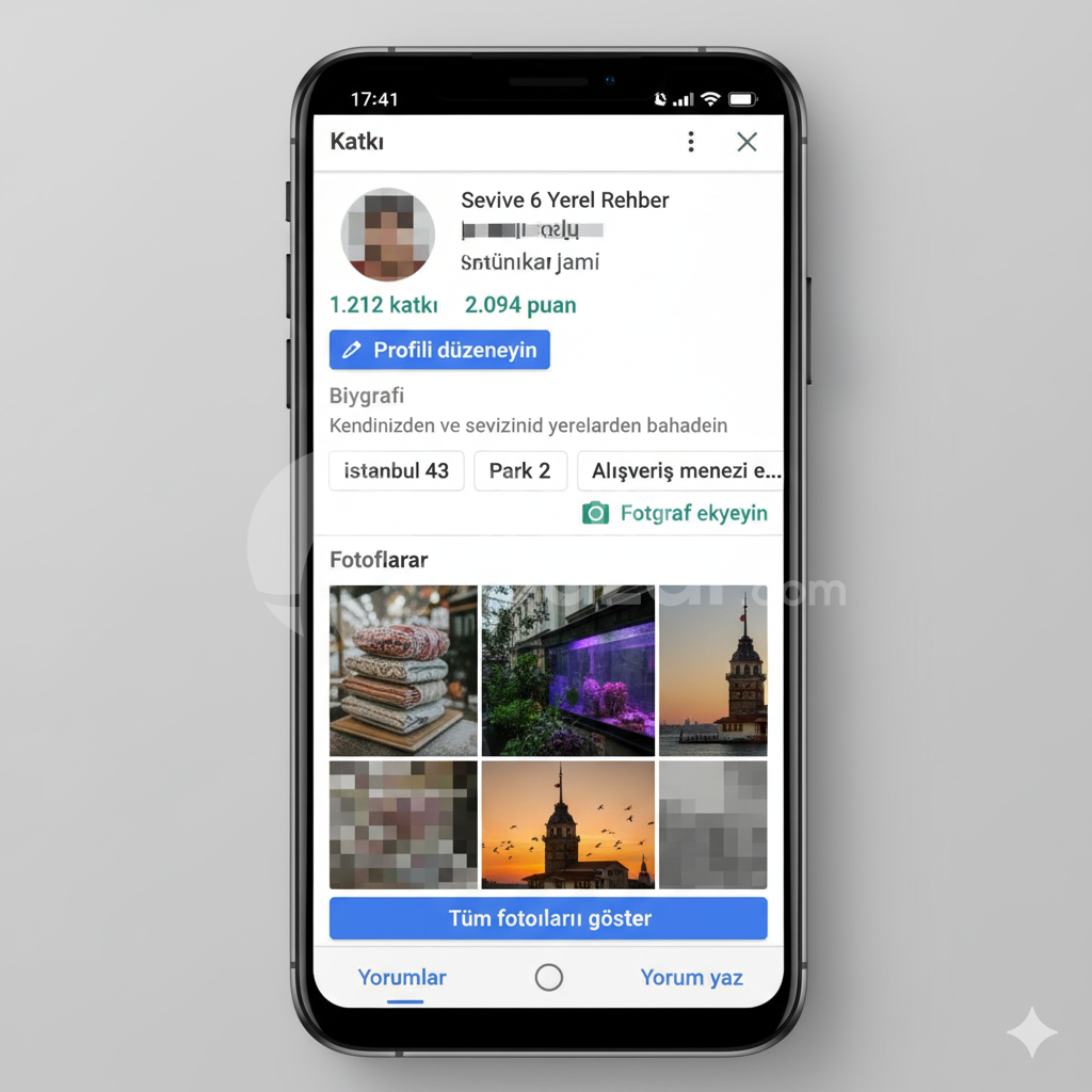1 Adet Google Maps(resimli) Türk Yorum