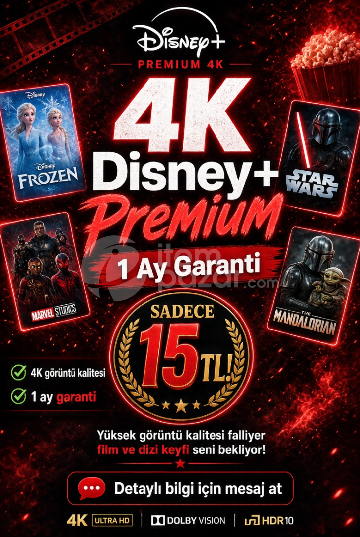 [1 AY GARANTİ] 4K DISNEY+ premium