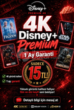 [1 AY GARANTİ] 4K DISNEY+ premium