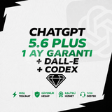 ⭐1 AY GARANTİLİ | Chatgpt 5.6 Plus + Codex⭐