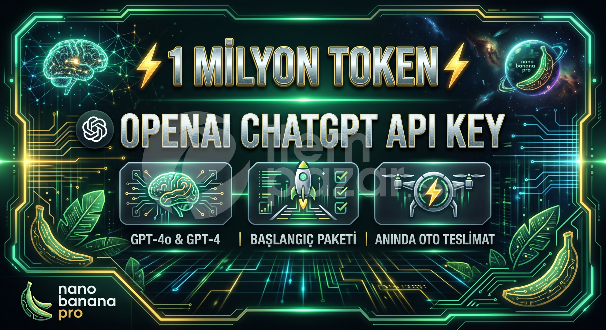 1 MİLYON TOKEN ⚡ OPENAI CHATGPT API KEY |