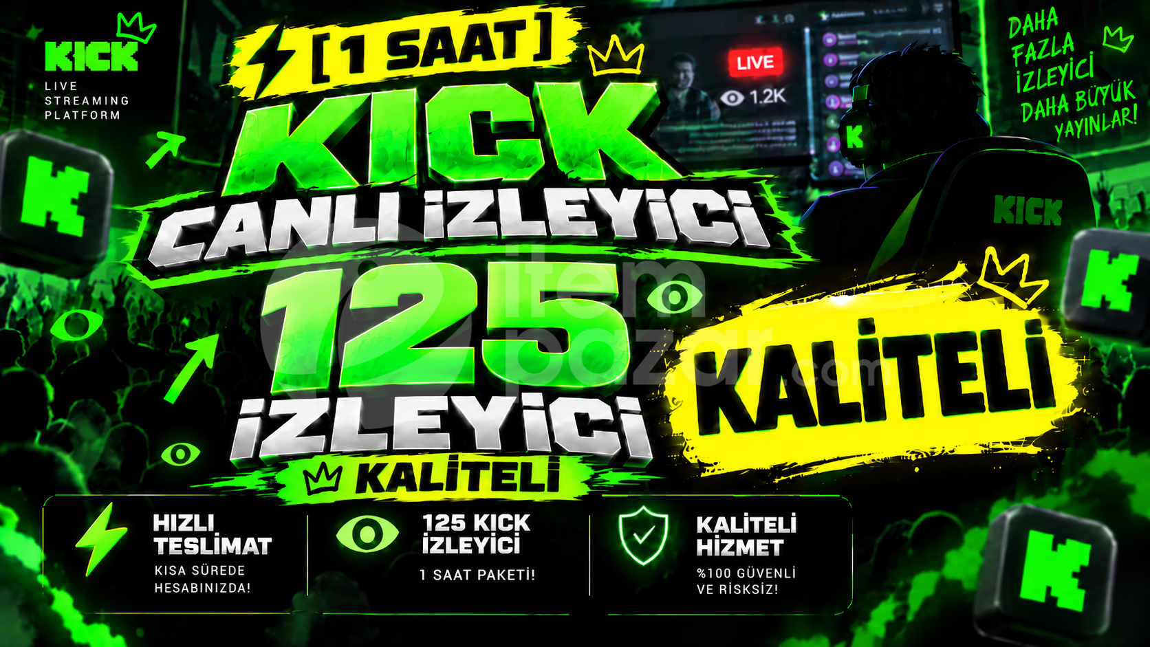 ⚡ [1 Saat] 125 Kick Canlı İzleyici | Kaliteli