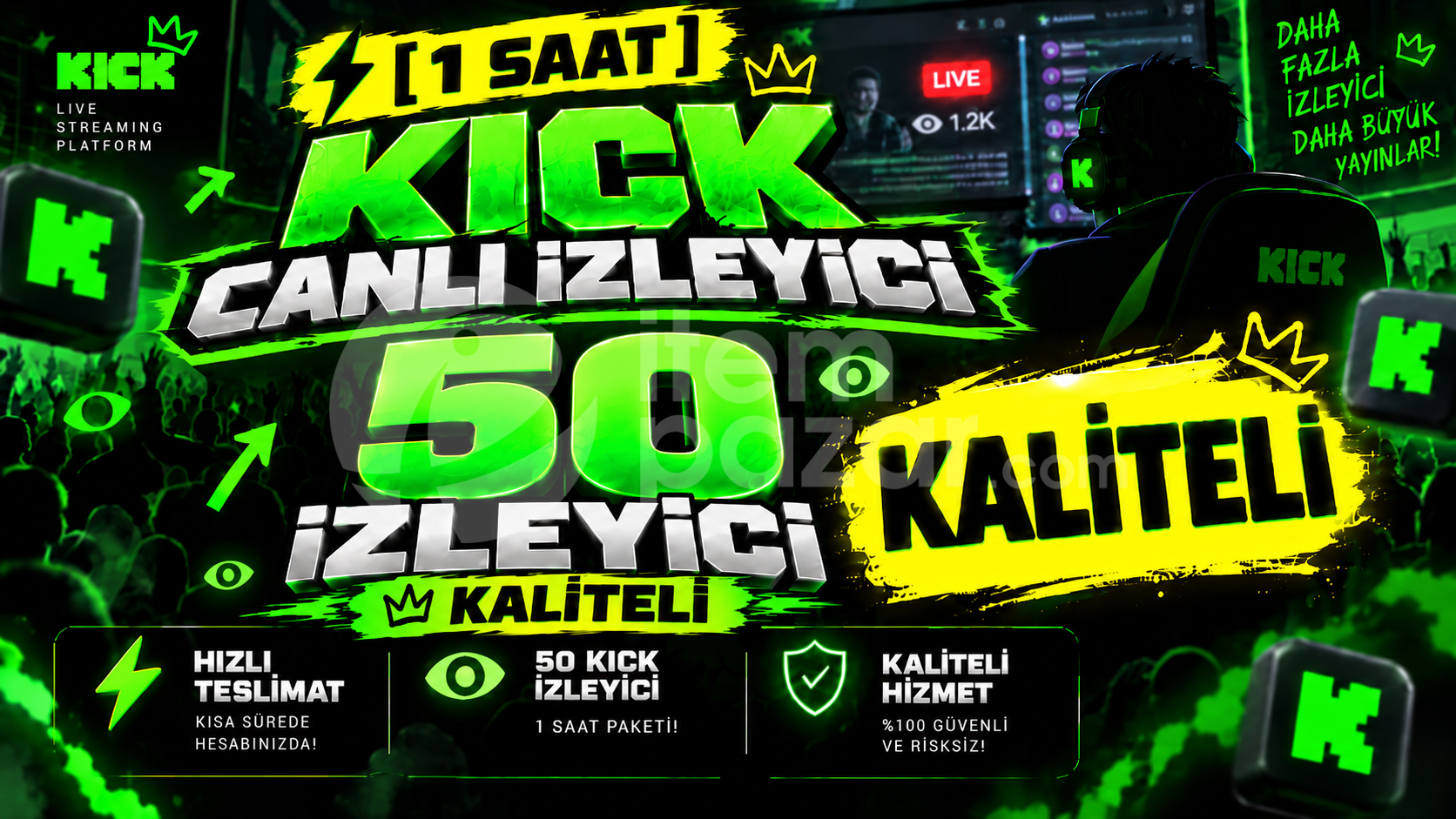 ⚡ [1 Saat] 50 Kick Canlı İzleyici | Kaliteli