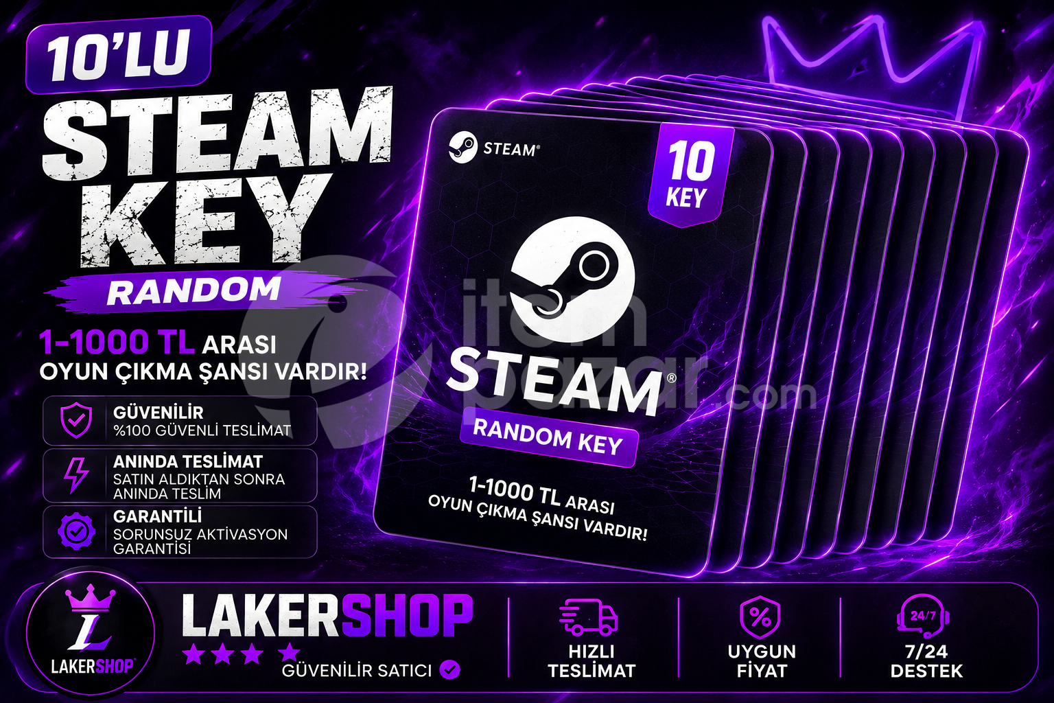 ⭐10 STEAM RANDOM KEY 99.90 ! ⭐