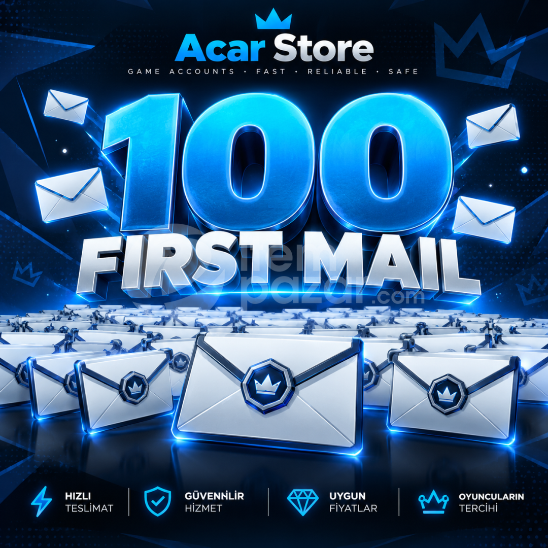 ⭐️ 100 adet First Mail garantili oto teslim