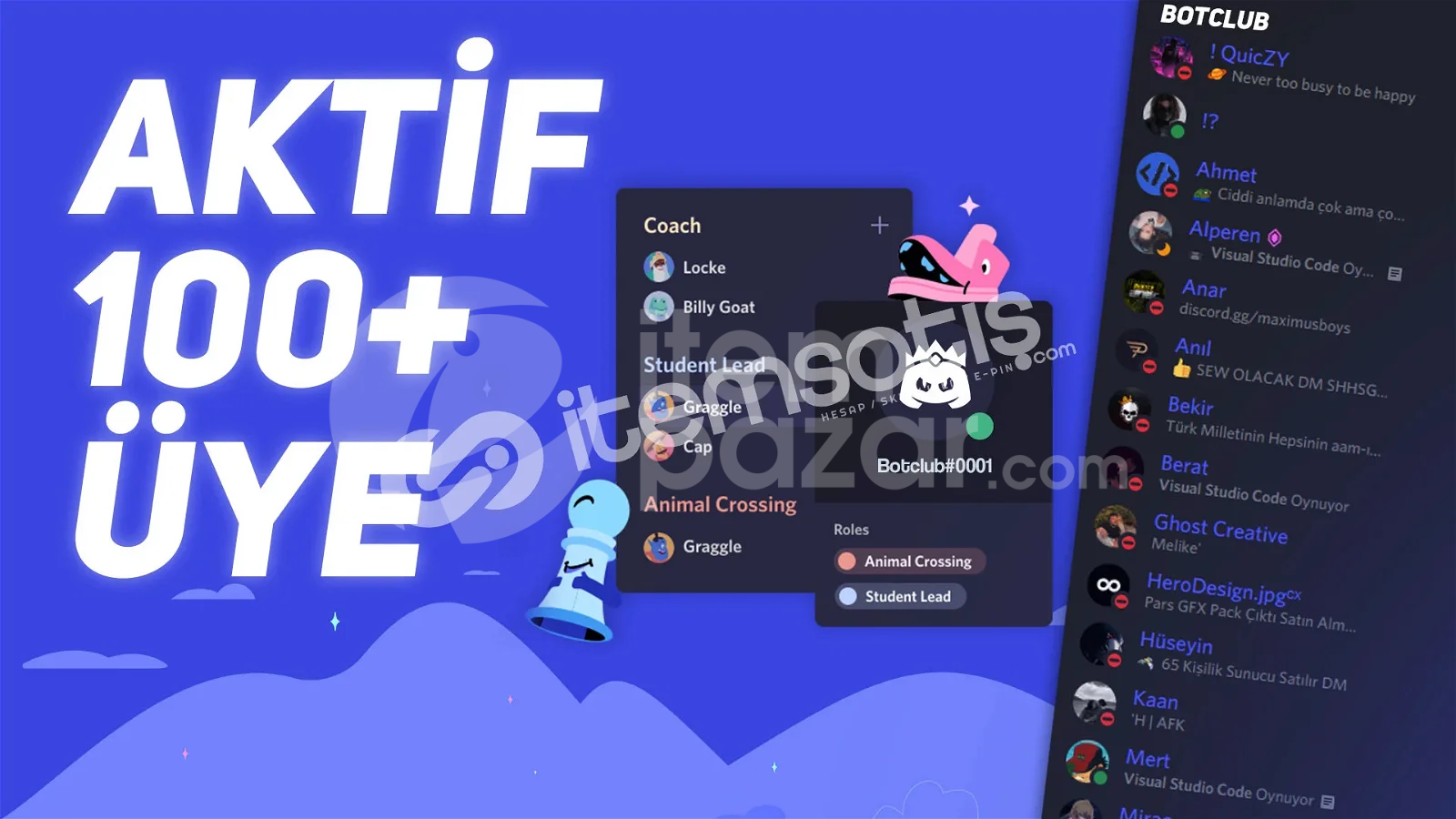 100 Discord 7/24 Aktif Üye | HIZLI GÖNDERİM