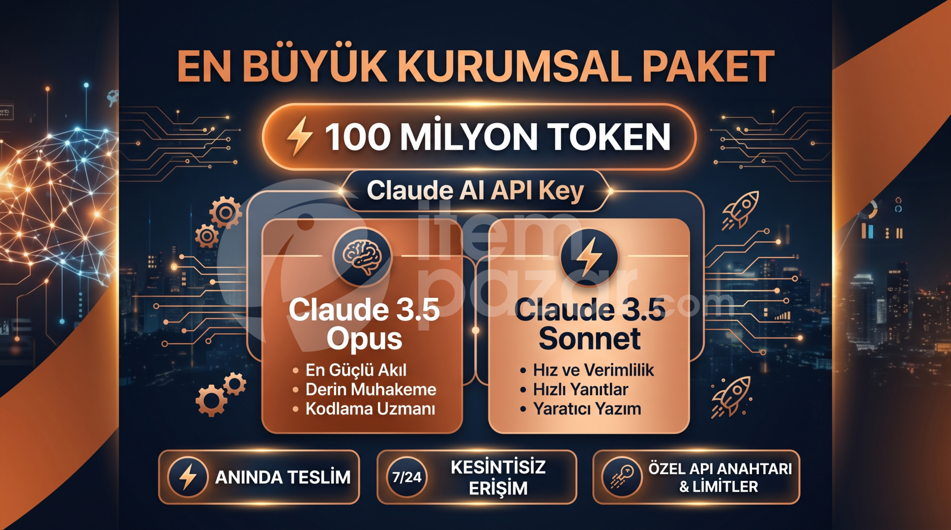 100 MİLYON TOKEN | Claude AI API Key |