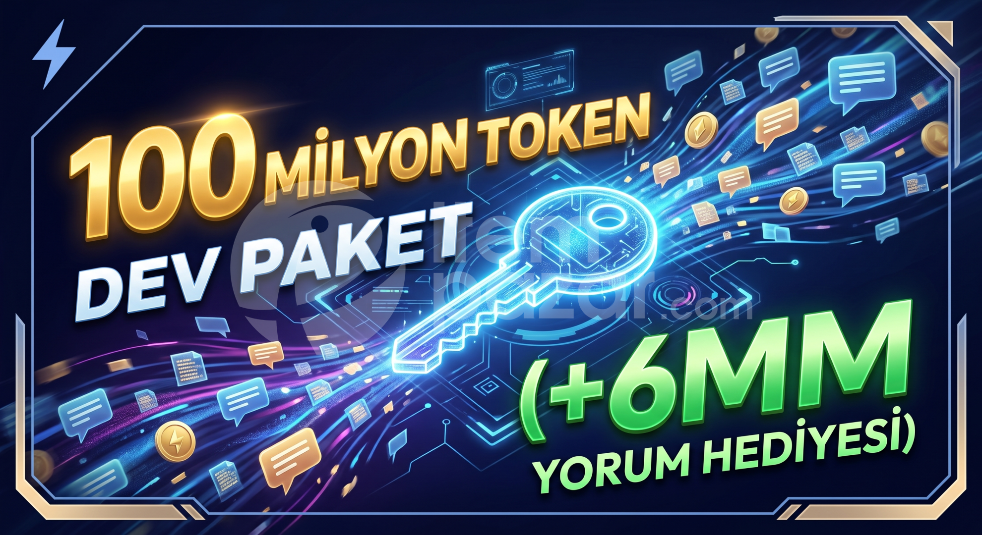 100 MİLYON TOKEN DEV PAKET (+6M YORUM HEDİYESİ)