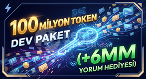 100 MİLYON TOKEN DEV PAKET (+6M YORUM HEDİYESİ)