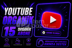 ⭐%100 Organik Youtube 15 Abone⭐