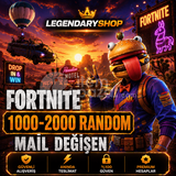 1000-2000 SKİN FORTNİTE MAİL DEĞİŞEN HESAP
