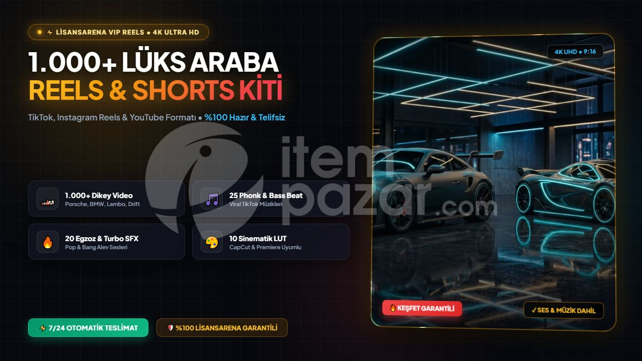 1.000+ Luks Araba Reels 4K