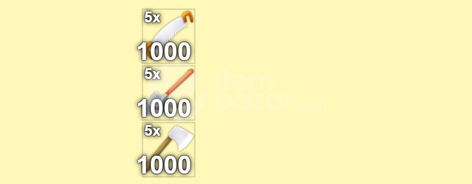 1000 TANE KÜREK BALTA TESTERE