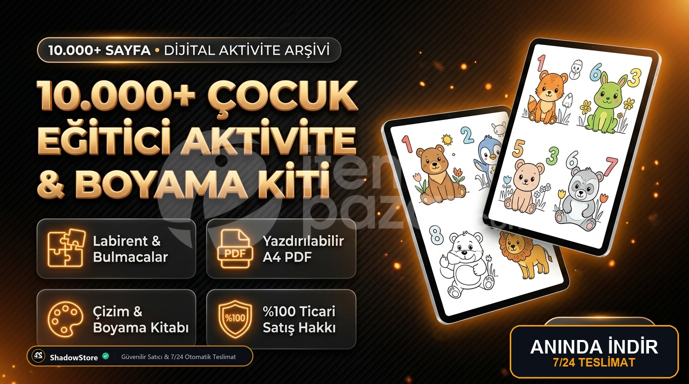 10.000+ Çocuk Eğitici Aktivite & Boyama Kiti