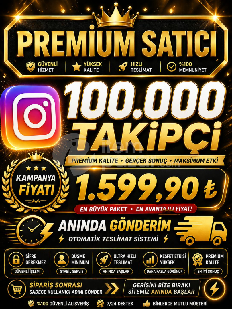 ⭐️100.000 TAKİPÇİ – PREMİUM SATICI 