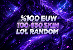 ⭐%100EUW⚡LOL 100-850 SKİN RANDOM HESAP⚡