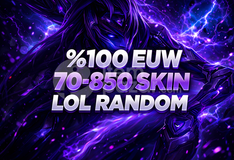⭐%100EUW⚡LOL 70-850 SKİN RANDOM HESAP⚡
