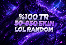 ⭐%100TR⚡LOL 50-850 SKİN RANDOM HESAP⚡