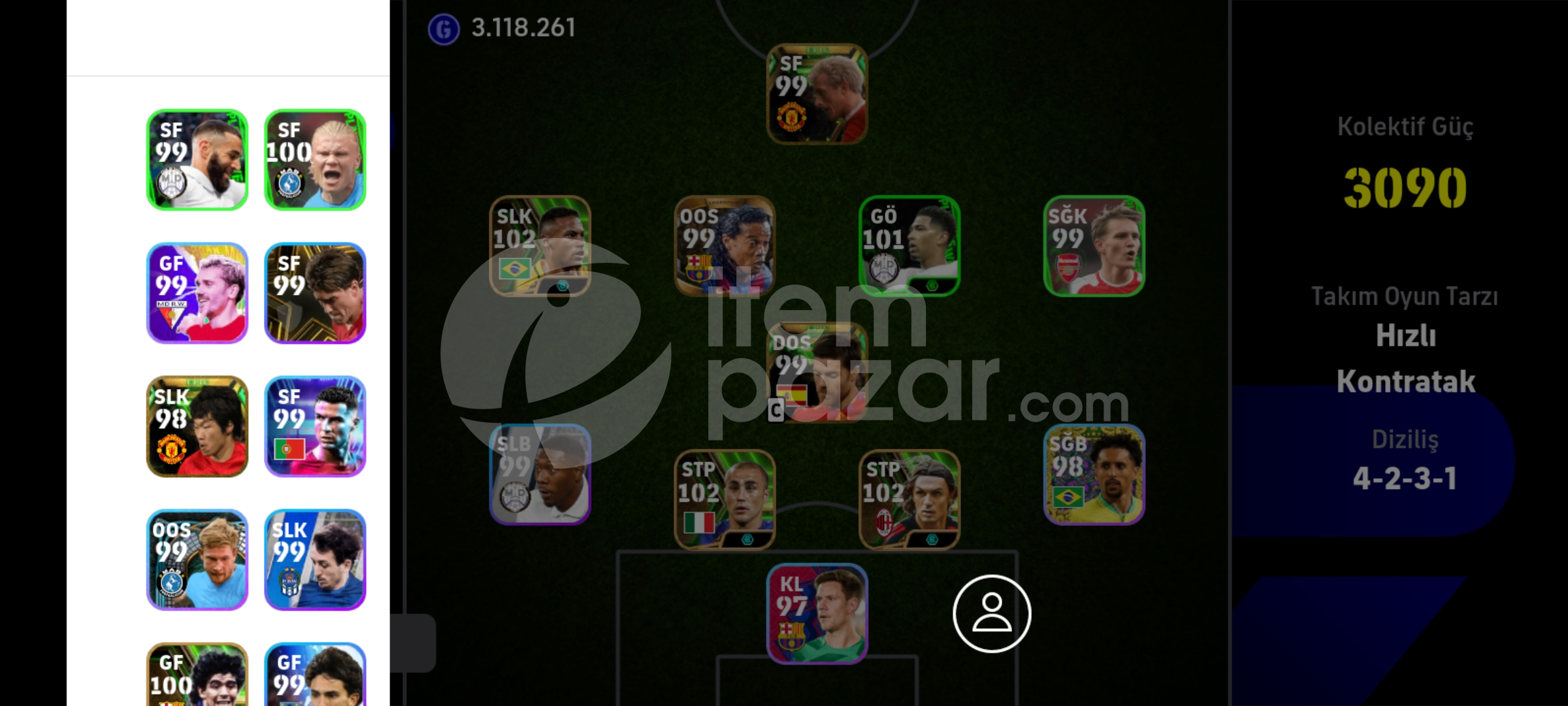 102 Neymarr 102 Maldini 