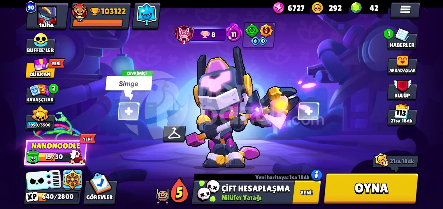 103k 92 karakterli brawl pas pluslu hesap 