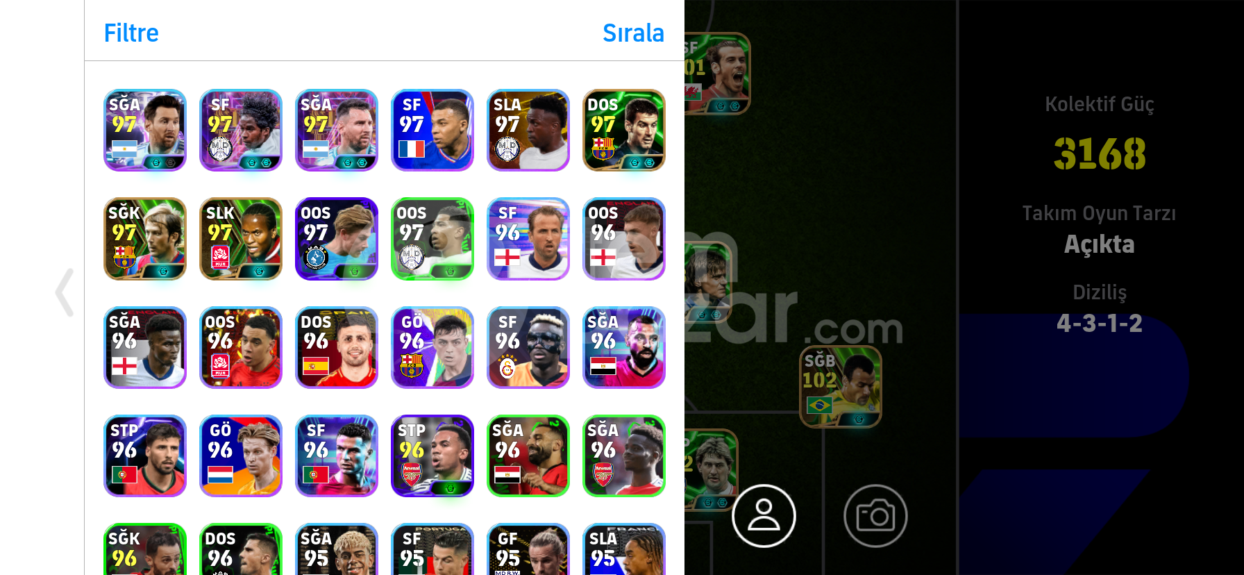 105 Messi Paketli Efsaneli Kadro