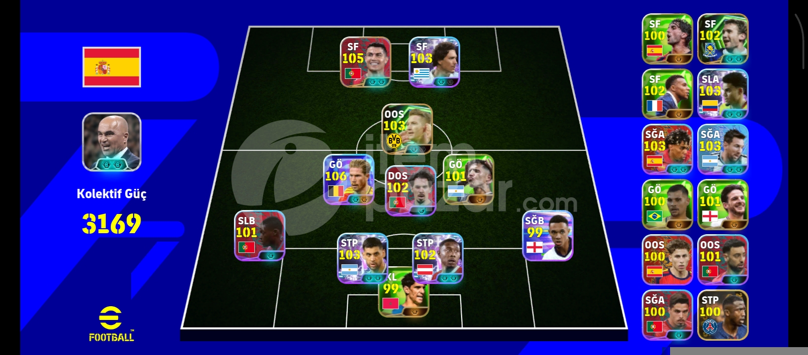 106 De Bruyne 105 Ronaldo acil satılık 