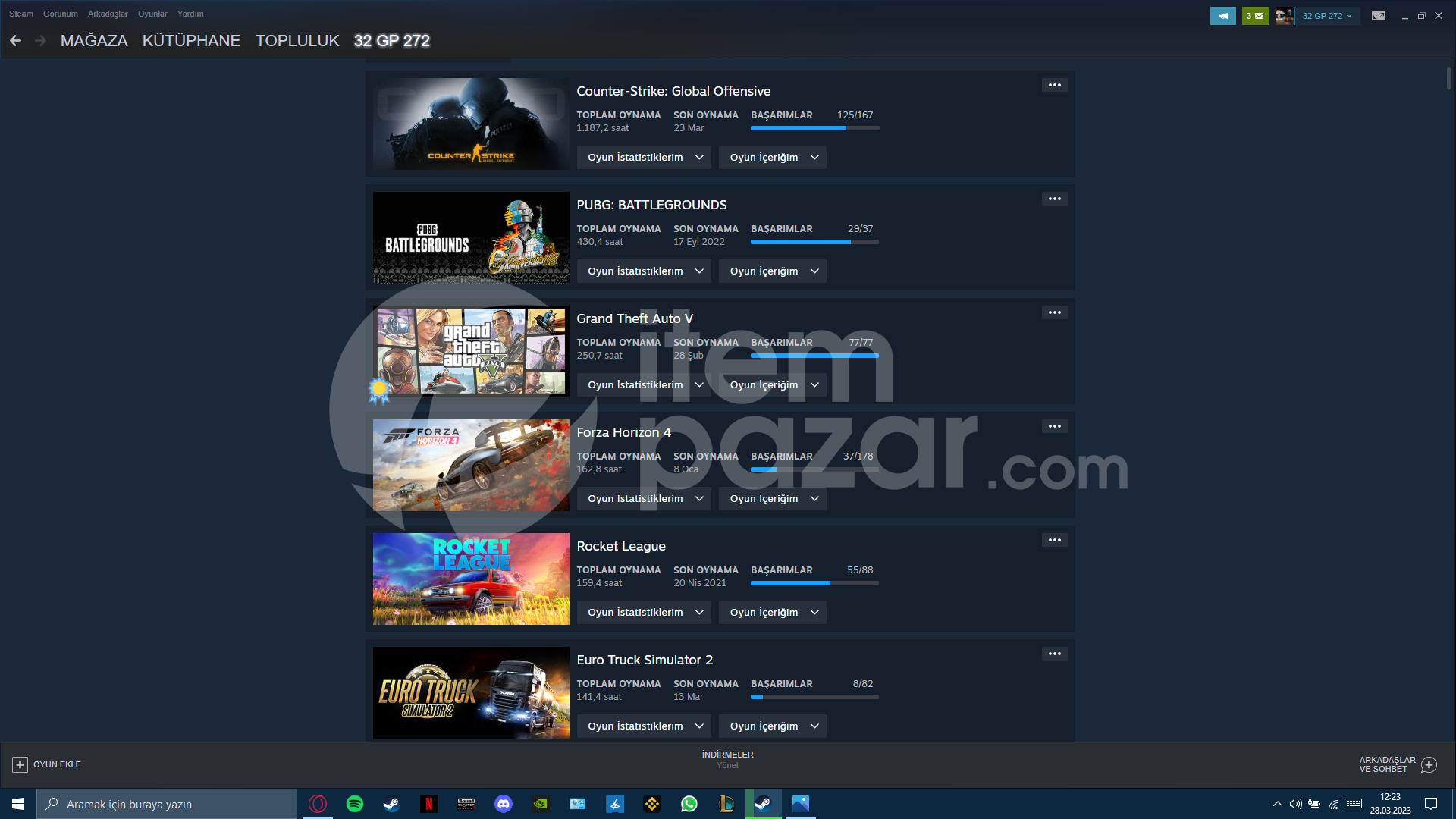 107 OYUNLU 56 LEVEL STEAM HESABI
