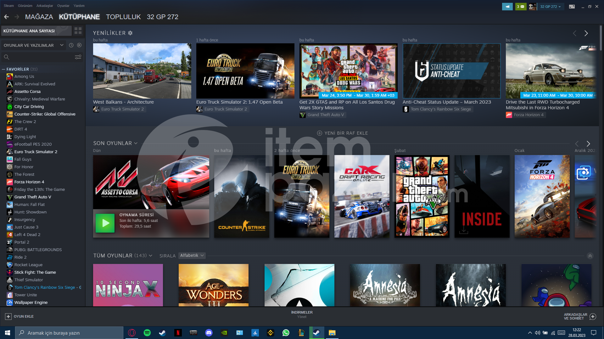 107 OYUNLU 56 LEVEL STEAM HESABI