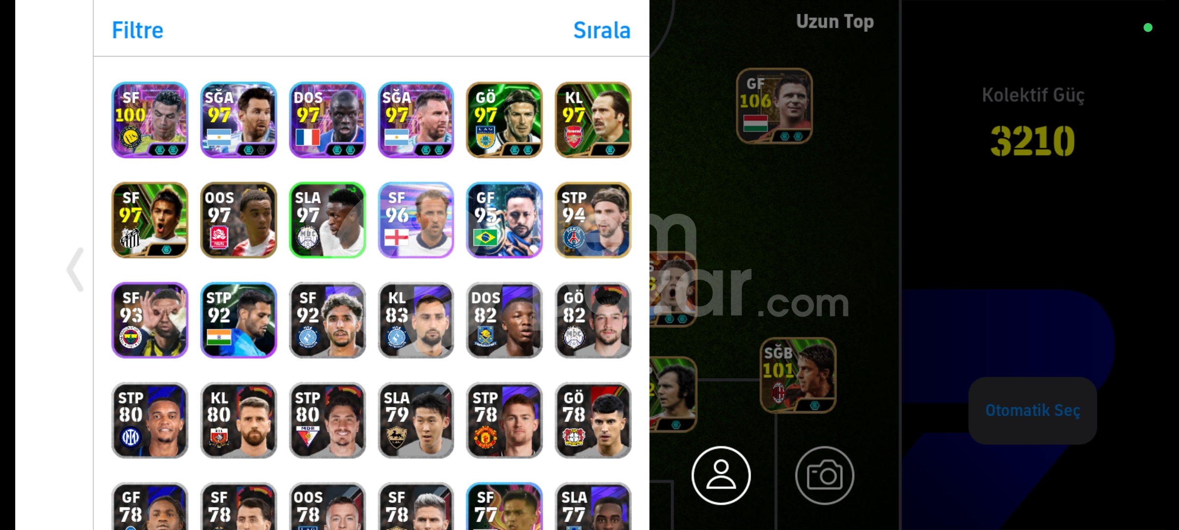108 PELELİ 107 RONALDOLU 106 PUSKASLI DETAYLAR