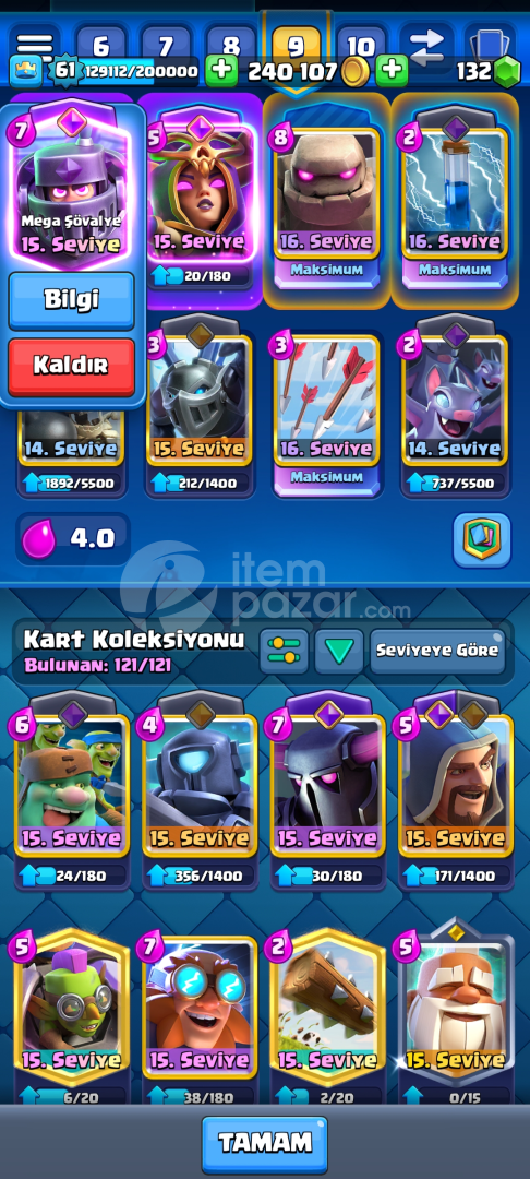 11 K SATILIK CLASH ROYALE