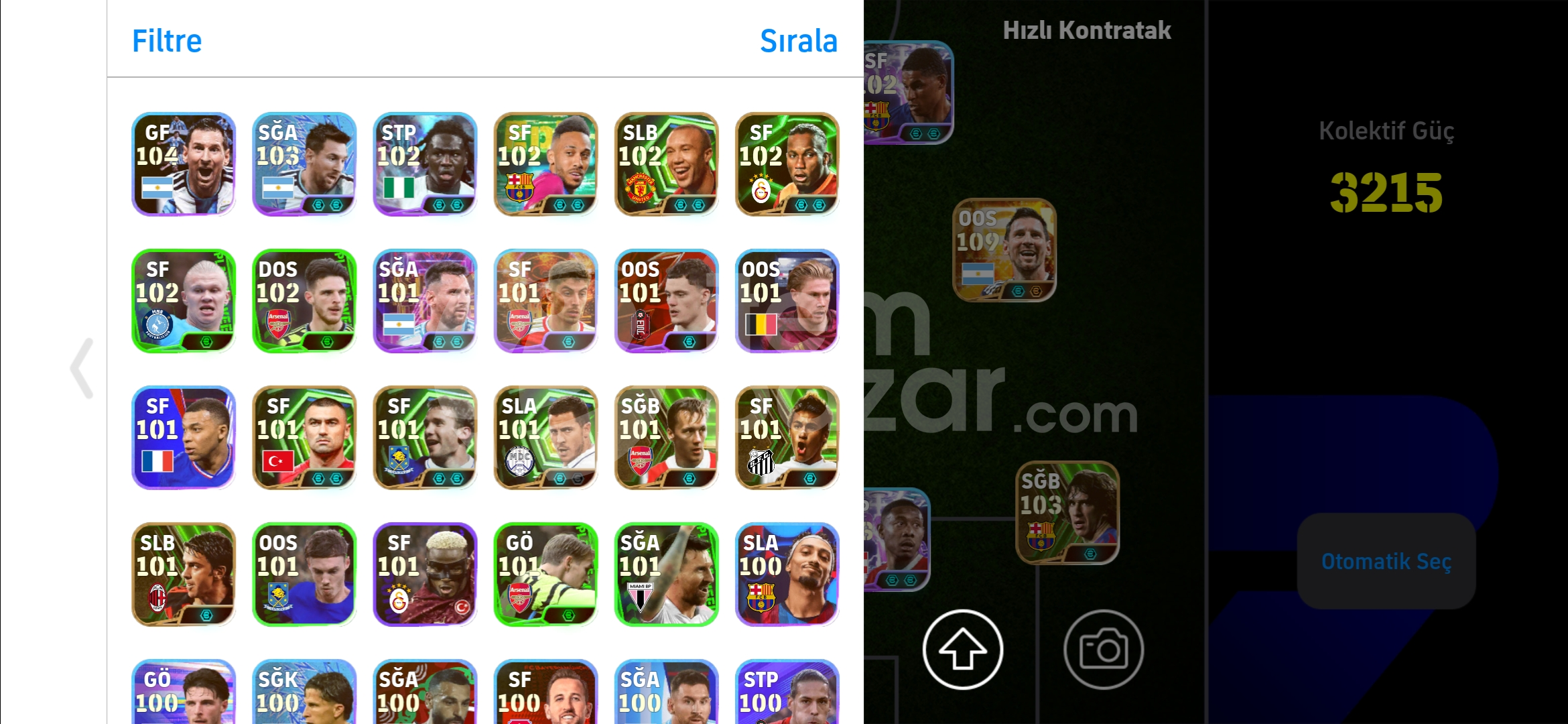 110 MESSİ 110 HAZARD 3220 KG BU HESAP KAÇMAZ