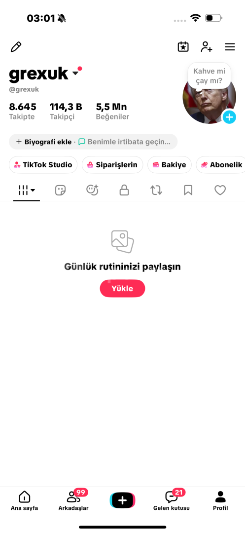 110K Takipçili TikTok Hesabı - ABD Lokasyon