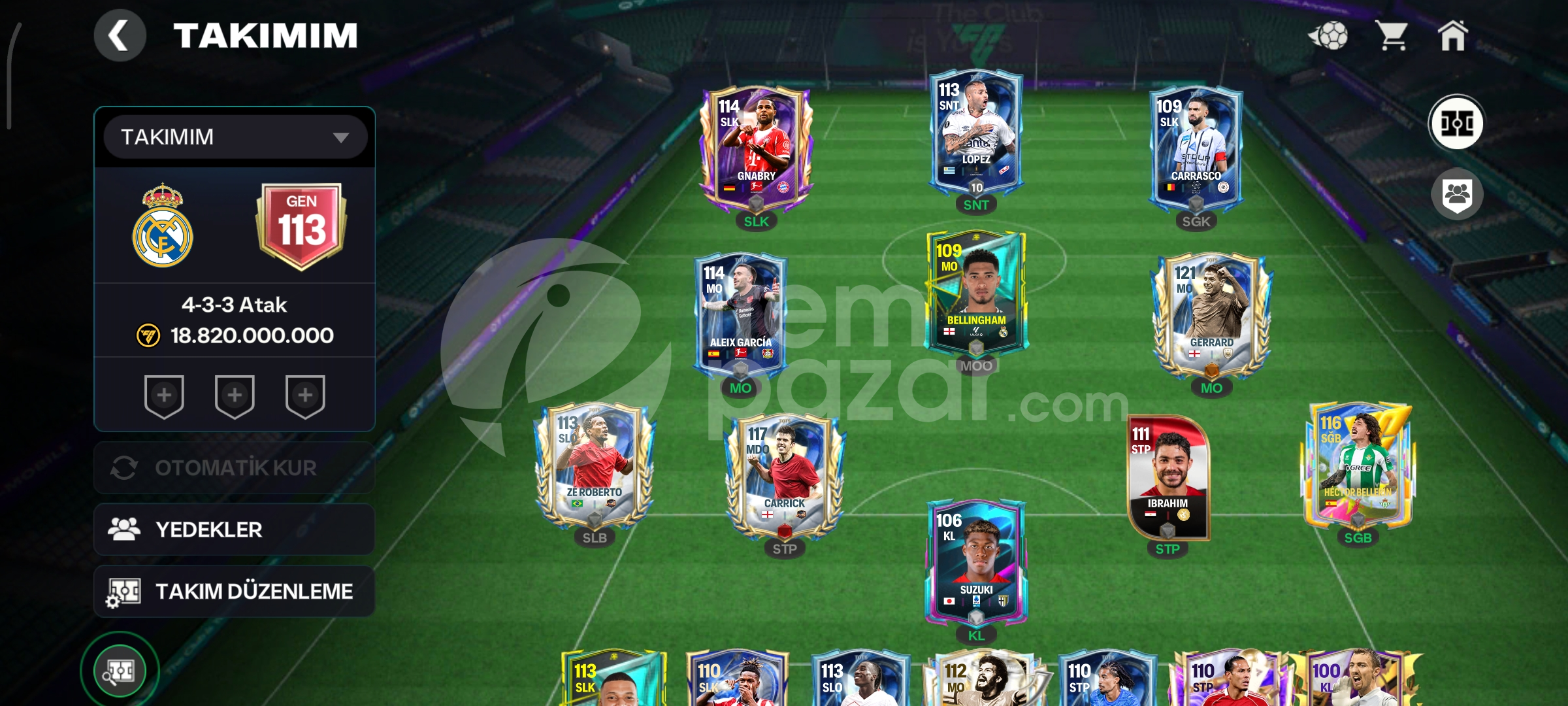 113 gen FIFA hesabı | 121 lik gerardli 