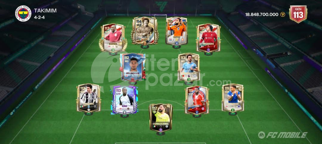 ✨️ 113 GEN FULL DOLU FC MOBİLE HESAP ✨️