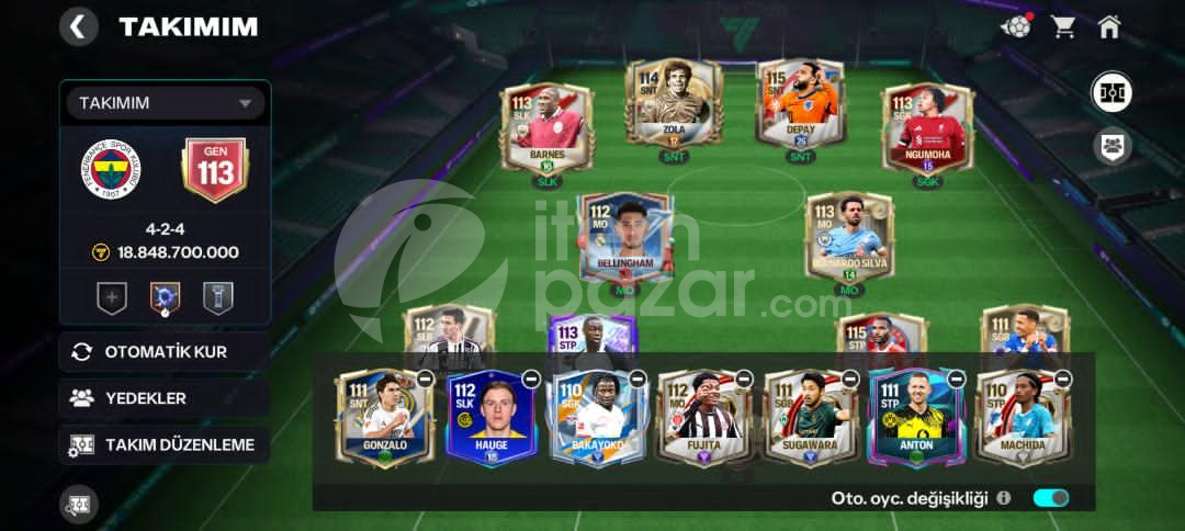 ✨️ 113 GEN FULL DOLU FC MOBİLE HESAP ✨️