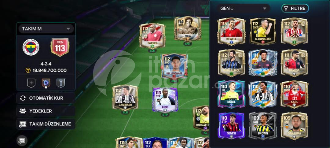 ✨️ 113 GEN FULL DOLU FC MOBİLE HESAP ✨️