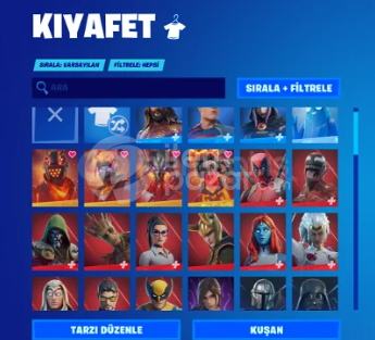 114 SKINLI MAILLI FORTNITE HESABI 