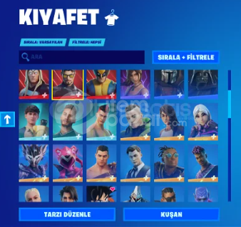 114 SKINLI MAILLI FORTNITE HESABI 