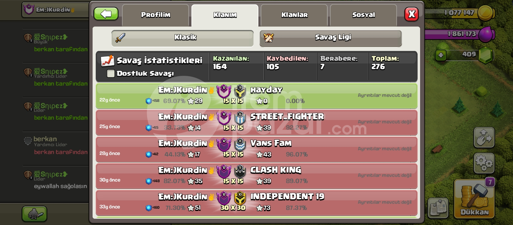 12 seviye güzel klan