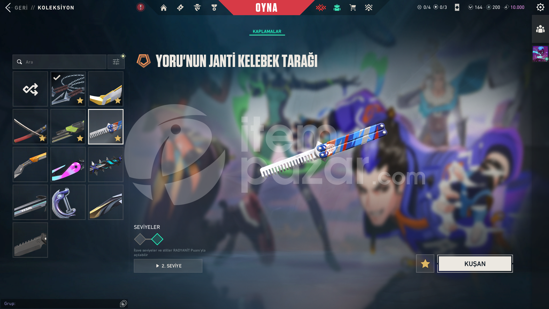 130 Skin 11 Bıçak 11 Vandal 8 Phantom Kuronami