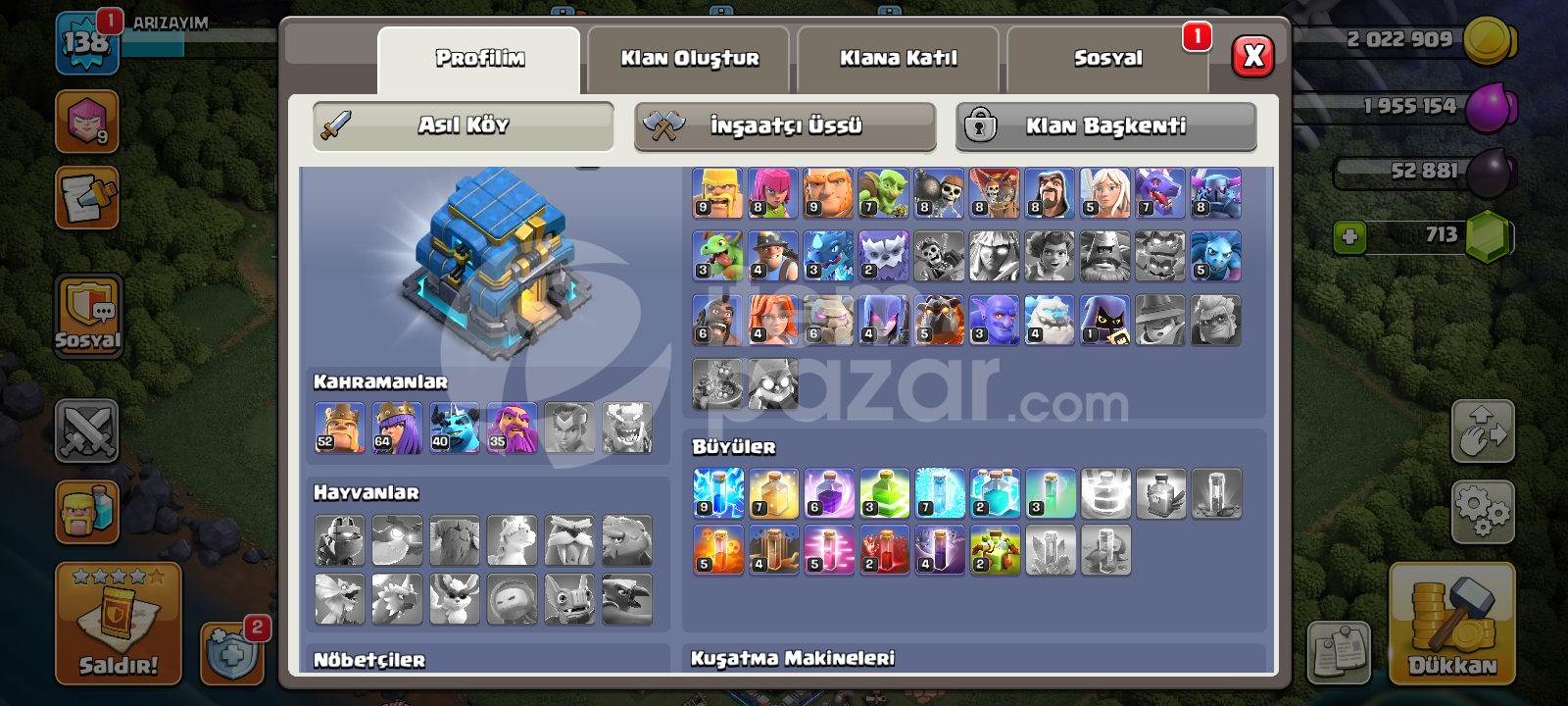 ⭐138 LVL BB 12 Max Arka planlı hesabı⭐