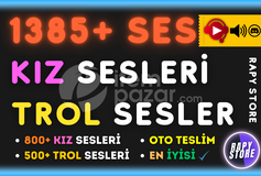 1385+ SES PAKETİ KIZ SESLERİ VE TROLL SESLER