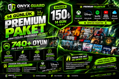 14 GÜNLÜK PREMIUM PAKET | 740+ OYUN | 150 TL