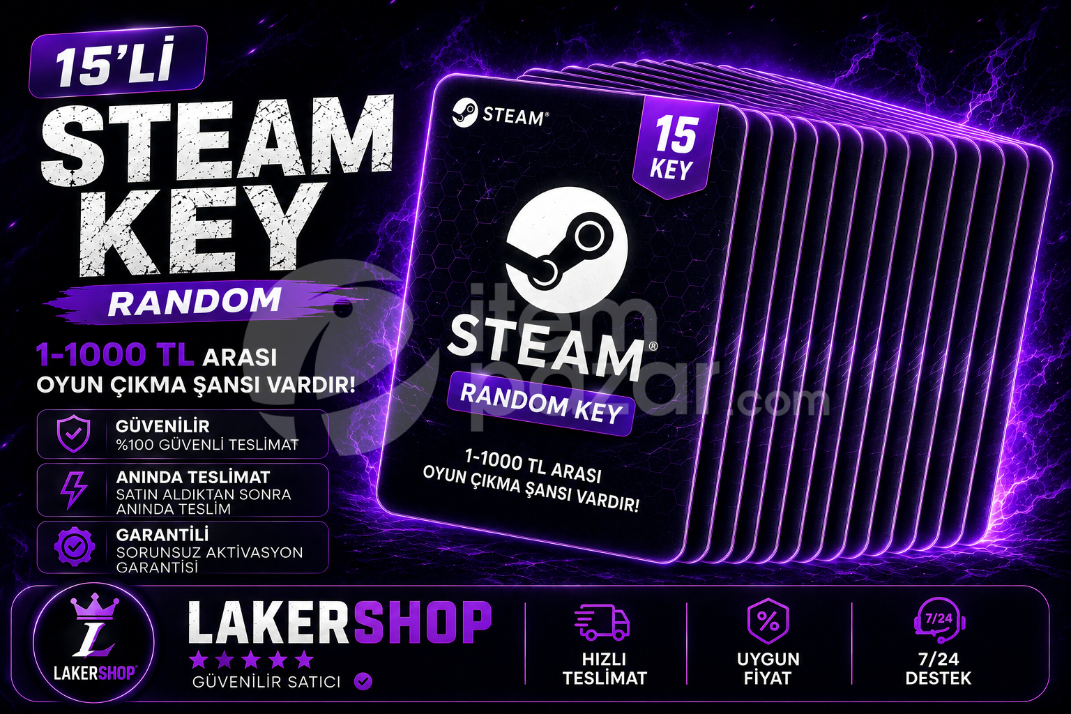 ⭐15 STEAM RANDOM KEY 174.90 !⭐