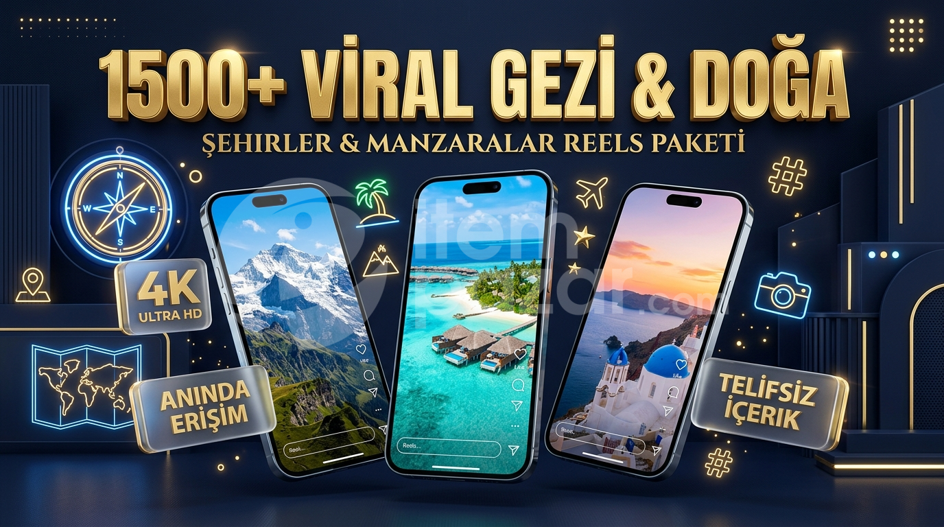 1500+ Viral Gezi & Doğa Reels Kiti