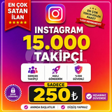 15.000 takipçi 250₺ “EN ÇOK SATAN