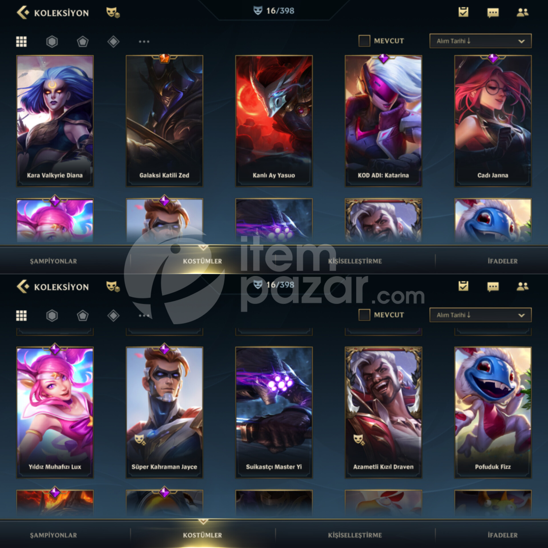 16 Güzel Skinli Hesap