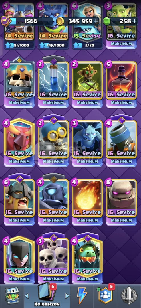 16 MAX KART 2 MAX DESTE NİHAİ ŞAMPİYON HESAP