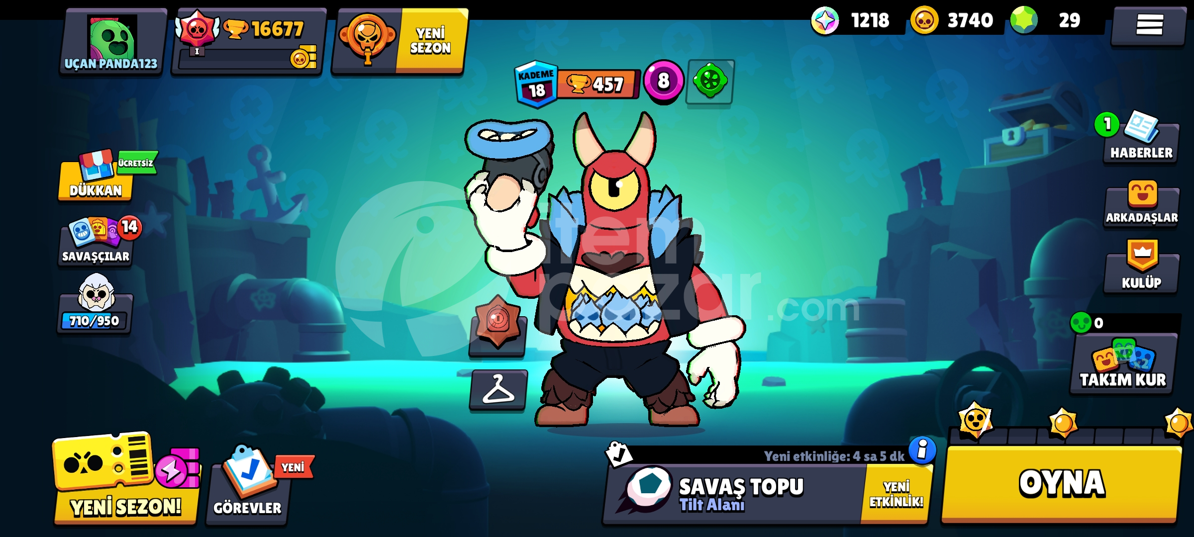 17k /4efsanevi/ 45 karakter /ve onca skin